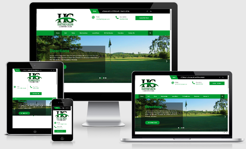 Hartford Greens Country Club Responsive Website with Logo Design